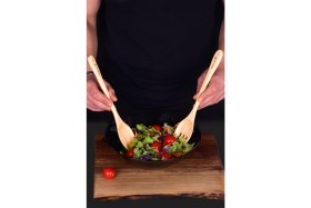 Resim 6 Parça Premium El Yapımı Kutulu Tahta Kaşık Mutfak seti El yapımıTemizlemesi kolay mat parlak yüzey 