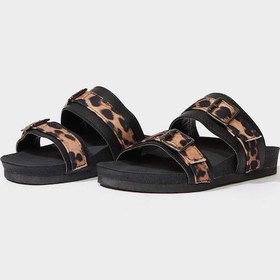 Resim DeFacto Kız Çocuk Leopar Desenli Düz Taban Terlik E7809A825SMKR1 Çok Renkli 