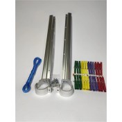 Resim UltraNova Alüminyum Balkon Çamaşır Kurutmalığı, Pratik ve Dayanıklı, Metalik Renk 