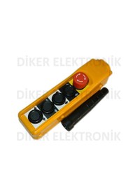 Resim Tek Hızlı 4 Butonlu Acil Stoplu Vinç Kumandası 