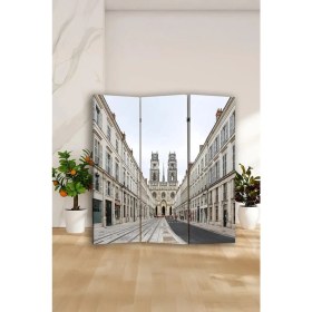 Resim Artavessa Dekoratif 3 Kanatlı Dijital Baskılı Kanvas Paravan - Seperatör - 120X180 cm - Model 7 