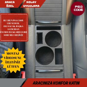 Resim 2019-2025 Model Rifter-Berlingo-Proace City-Doblo-Opel Combo Uyumlu Orta Konsol Bardaklık 