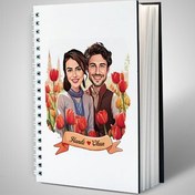 Resim Kırmızı Laleler ve Aşkımız Karikatürlü Defter 