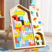 Resim Çocuklar için 3D Ahşap Bulmaca Blokları, DIY Eğitici Zeka Oyunu, Renkli Birleştirme Blokları, Çocuklar İçin Yaratıcı Oyun, Zeka ve Yaratıcılığı Geliştirir, Noel ve Cadılar Bayramı Hediyeleri İçin Mükemmel 
