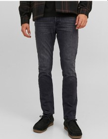 Resim Jack & Jones Jack Jones Tim Model Taşlanmış Erkek Kot Pantolon 12242508 Siyah 