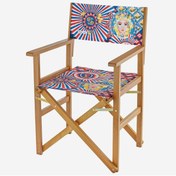 Resim CHIARA ALESSI Positano Kırmızı Mavi Ahşap Sandalye 87x54x48 Cm 