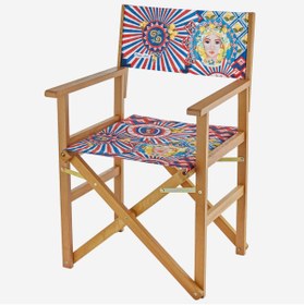 Resim CHIARA ALESSI Positano Kırmızı Mavi Ahşap Sandalye 87x54x48 Cm 