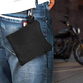 Resim Motosiklet Sırt Çantası, Katlanabilir Paketlenebilir Sırt Çantası, Kask Sırt Çantası, Kask Tutuculu Katlanabilir Seyahat Sırt Çantası, Yürüyüş, Kamp, Bisiklet ve Siyah 