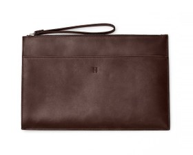 Resim Beverly Unisex İnce Deri Clutch Çanta (Bilek Askılı) - Lacivert 