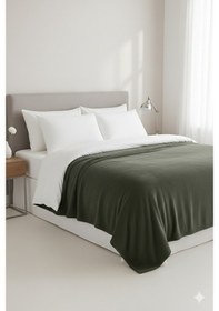 Resim Peluş Tek Kişilik Battaniye Welsoft Battaniye Tv Battaniyesi Polar Battaniye Süper Yumuşak Haki 