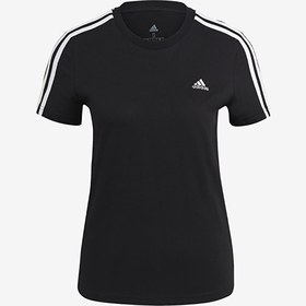 Resim adidas Bisiklet Yaka Siyah - Beyaz Kadın T-Shirt GL0784 W 3S T 