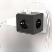 Resim Skygo Isıya Dayanıklı Termal Akım Korumalı ve Çocuk Korumalı 3 Priz Girişli 3 USB Girişli Küp Priz 