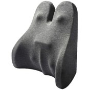 Resim Sones Araba Koltuğu Bel Desteği Yastığı Bellek Köpük Ofis Bel Yastığı, Boyut: Bandaj Koyu Gri 