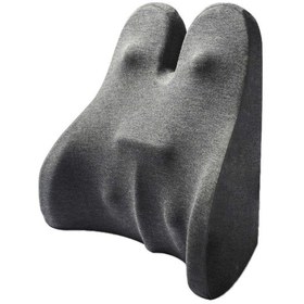 Resim Sones Araba Koltuğu Bel Desteği Yastığı Bellek Köpük Ofis Bel Yastığı, Boyut: Bandaj Koyu Gri 