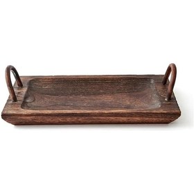 Resim Bambum Beris Dikdörtgen Kulplu Büyük Tepsi B1628 