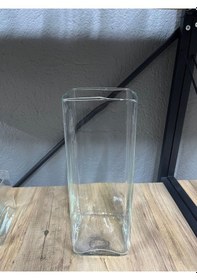 Resim Denizli El İşçiliği Kare Cam Vazo 3lü Set Beyaz 