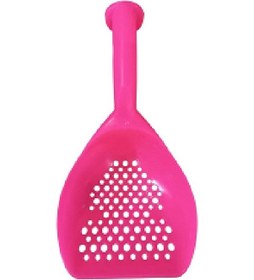 Resim Jumbo Kedi Kumu Küreği 04804 30 Cm Güçlendirilmiş Sert Plastik Elek 6 Renk 