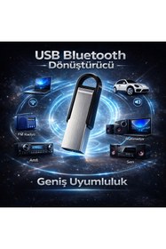 Resim Home Araç Teyp Bluetooth Çevirici USB Bluetooth Dönüştürücü BT 4.0 – Tüm Cihazlara Uyumlu - Tak Çalıştır 