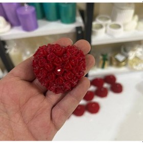 Resim Aralmini 10 Adet Kutulu Kırmızı Kalp Mum Nikah, Söz, Düğün, Sevgi 