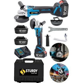 Resim Sturdy Japon Sturdy Ktr Kömürsüz Motor Yeni Nesil Çift Akülü Spiral Taşlama Metal Kesim Makinası 92 V 3 Kademe Ayarlı 