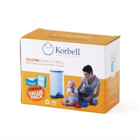 Resim Korbell 1485 Adet Kirli Bebek Bezi Kapasiteli Bebek Bezi Çöp Poşeti 16 Lt 