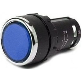 Resim Emas B100dm B Serisi Plastik 1no Yaylı Düz Mavi 22 Mm Buton 