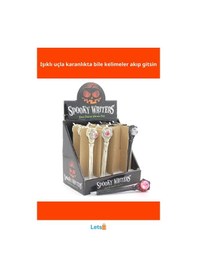 Resim Polyester El Tasarımı Işıklı Tükenmez Kalem 16 Cm Çok Renkli 