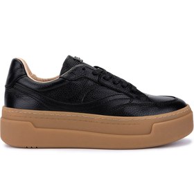 Resim Tamer Tanca Kadın Hakiki Deri Siyah Floter Sneakers & Spor Ayakkabı 