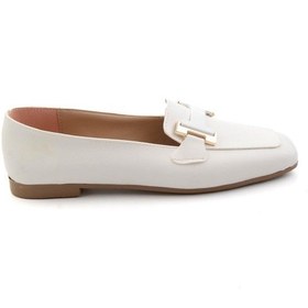 Resim Beyaz Kadın Loafer Ayakkabı K01641022709 