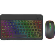 Resim TezMax Redmi Pad Se 8.7" Kablosuz Bluetooth Şarjlı Rgp 7 Renk Işıklı Klavye Mouse Seti 