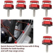 Resim Dancemonkey Yüksek Kaliteli Alüminyum Başparmak Vidaları - 6 Adet Siyah Araç Üstü Cıvata Seti 