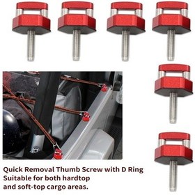 Resim Dancemonkey Yüksek Kaliteli Alüminyum Başparmak Vidaları - 6 Adet Siyah Araç Üstü Cıvata Seti 