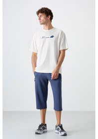 Resim Tommy Life Petrol Fermuar Cepli Standart Kalıp Klasik Paça Erkek Kapri - 83091 Petrol 
