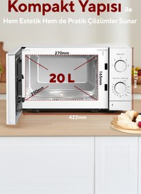 Resim KUMTEL HM-14 Mikrodalga Fırın - Beyaz 