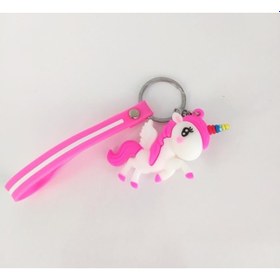 Resim Unicorn Anahtarlıklar Kadın Sevimli Çizgi Film Bebeği Araba Anaht 