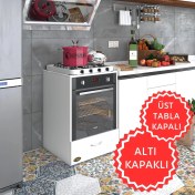 Resim Kenzlife ankastre modülü kabini flor byz kapaklı fırın ocak dolabı sabit tabla 