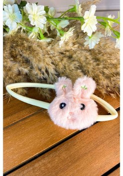 Figürlü Lastikli Bebek Bandanası Pembe Sbt556