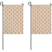 Resim Golden Retriever 2'li Çift Taraflı 12x18 İnç Bahçe Bayrağı Seti, Dış Mekan-a21 12+ 