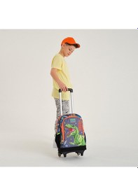 Resim Coral High Kids Siyah Gri Dinozor Desenli Çekçekli 3'lü Çanta Seti Set0123944 