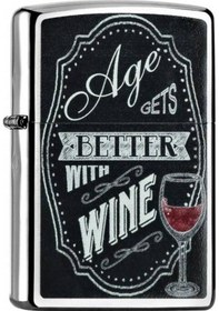 Resim Zippo Age Gets Better With Wine Dizayn Çakmak Gri 