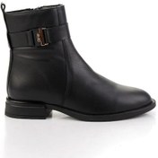 Resim Siyah Hakiki Deri Kadın Bot & Bootie K02724560303 Siyah 