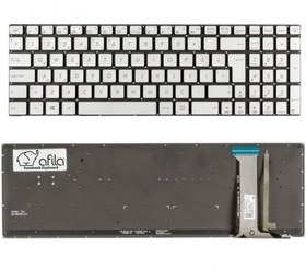Resim Asus GL742, GL742V, GL742VW Notebook Klavyesi Gri TR ışıklı 