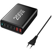 Resim Vkemall 200w Yüksek Kaliteli Gan Şarj Cihazı, Avrupa Standartlarına Uygun, Taşınabilir Ve Dayanıklı 