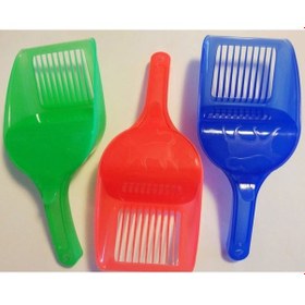 Resim Hazneli Plastik Kedi Kumu Küreği 