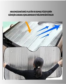 Resim Muratech Gelişmiş Yansıtıcılı Katlanabilir Araç Güneşliği Alüminyum & Süngerli İzolasyon Teknoloji 