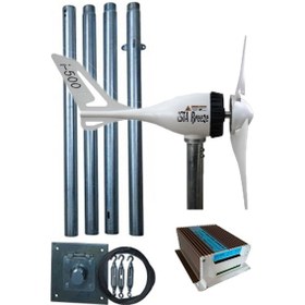 Resim Istabreeze I-500 W Rüzgar Türbini + Hibrit Şarj Kontrol Cihazı + Direk Seti 