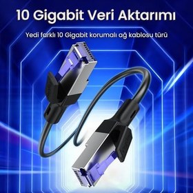 Resim VegGieg CAT7 10Gbps Gigabit 600Mhz FTP RJ45 Ethernet Kablosu 20 Metre 
