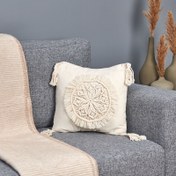 Resim Nuvomon Makrome Handmade Kırlent - Krem 