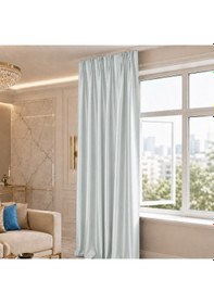 Resim Blackout Karartma 1/2 Amerikan Pileli Fon Perde Beyaz 