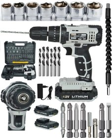 Resim Mager ZY-03G 12V Çift Akülü Darbeli Matkap- 24 Parça setli 